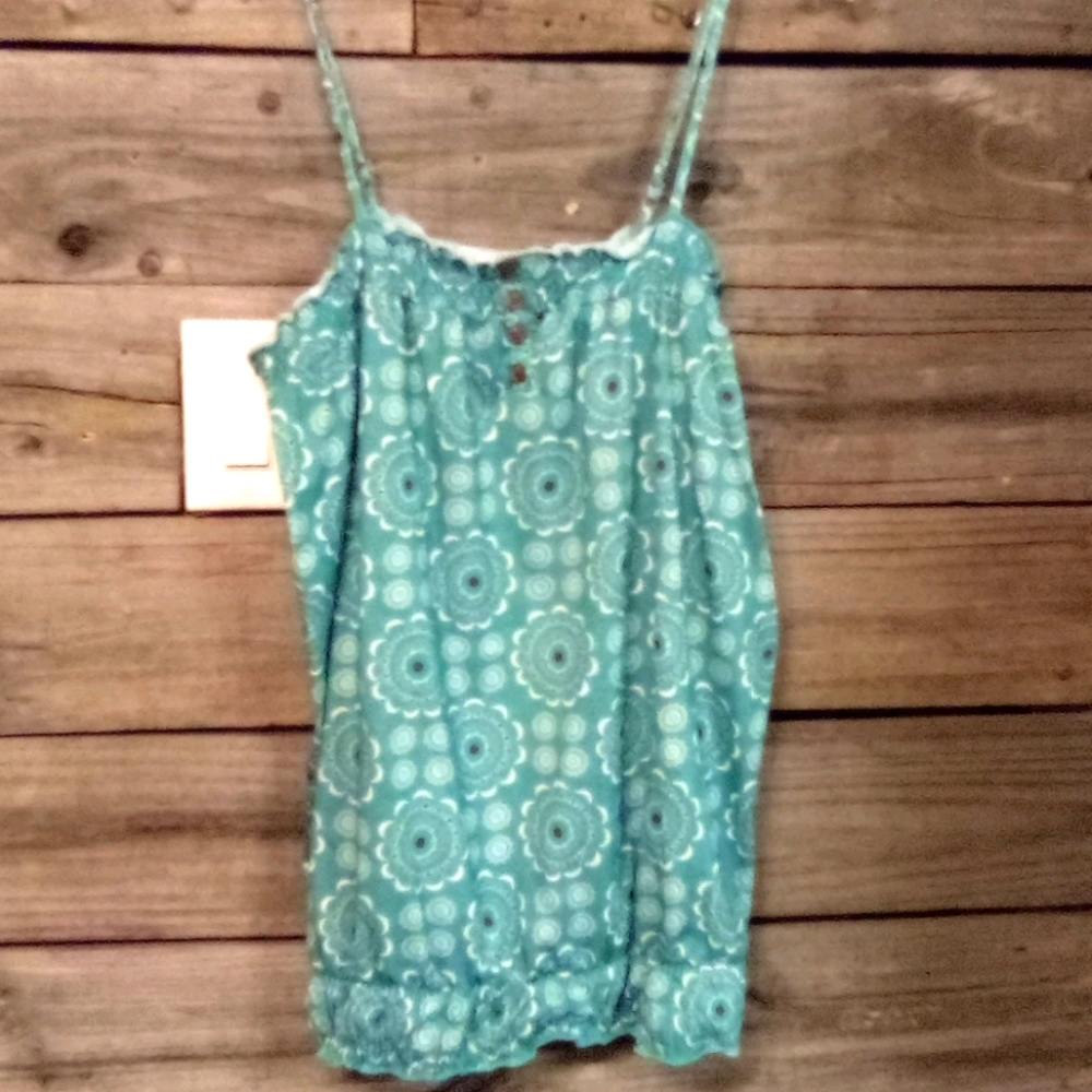 Weavers Green Floral Stripes tank